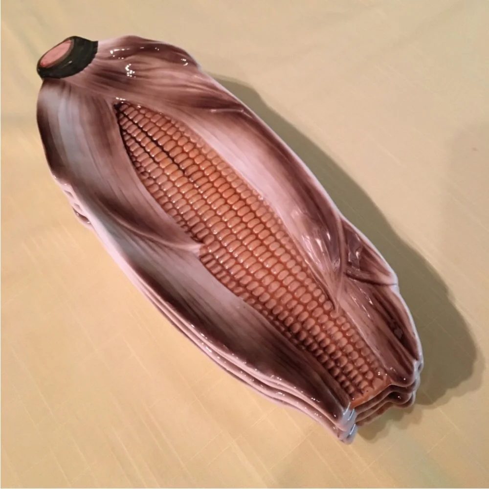 Corn on cob plates 4 set 3D yellow Embassy Quality Products mid century bundle